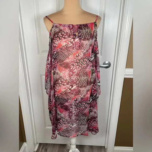 Bathing Suit Cover Up Red Animal Print - Picture 4 of 7